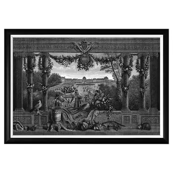 Арт-постер «площадь тюильри» (object desire) серый 66x45x2 см.