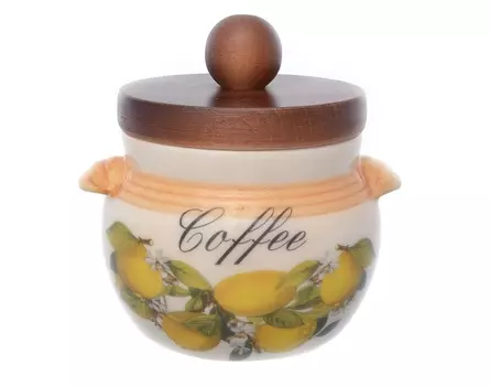Банка для кофе лимоны (lcs) мультиколор 9 см.