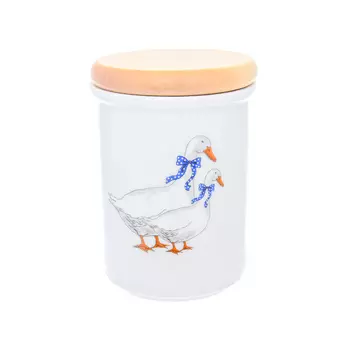 Банка для сыпучих продуктов гуси (dubi) белый
