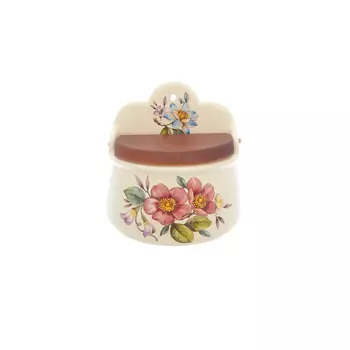 Банка с деревянной крышкой nuova cer лепестки весны 18см (repast) мультиколор