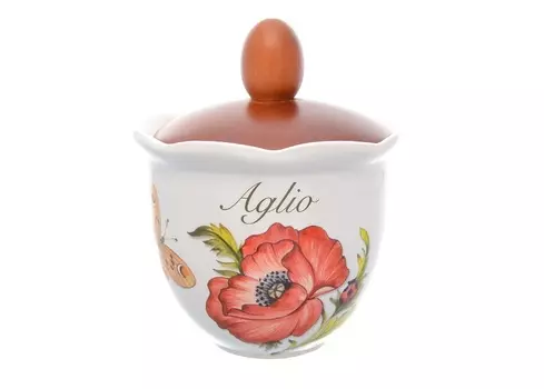 Банка с деревянной крышкой nuova cer (nuova cer) мультиколор 13 см.