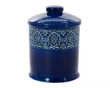 Банка с крышкой ceylan (to4rooms) синий 21.0 см.