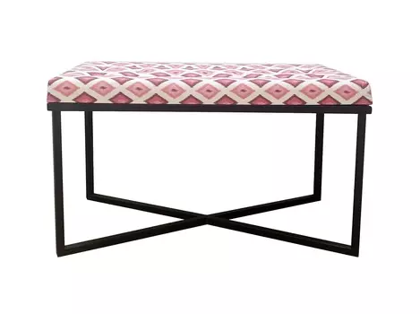 Банкетка икат (for miss) розовый 84.0x47.0x42.0 см.