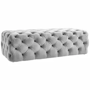 Банкетка kaylee velvet grey (idealbeds) серый 125x41x54 см.