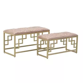 Банкетка, набор 2 шт hobby (to4rooms) золотой 80x45x40 см.