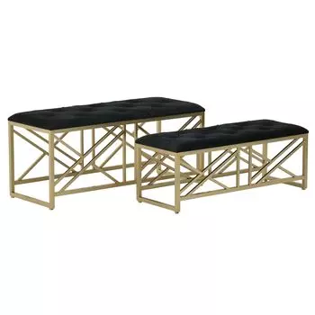 Банкетка, набор из 2-х шт (to4rooms) черный 100x42x45 см.