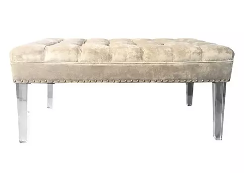 Банкетка pluche (garda decor) бежевый 98x46x46 см.