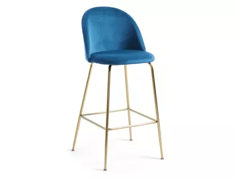 Барный стул mystere (la forma) синий 47.0x108.0x42.0 см.