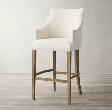 Барный стул с подлокотниками ella (idealbeds) белый 55x120x60 см.