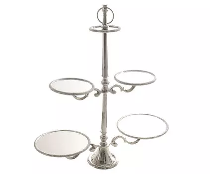 Блюдо-этажерка brice (to4rooms) серебристый 76.0x92.0x30.0 см.