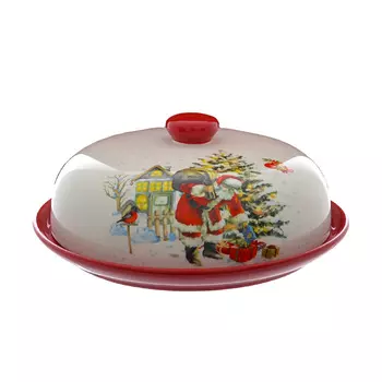 Блюдо для блинов с крышкой repast санта 23*23*9,7 см (repast) мультиколор