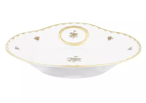 Блюдо для хлеба queen s crown золотая роза 34 см (queen s crown) белый 34 см.