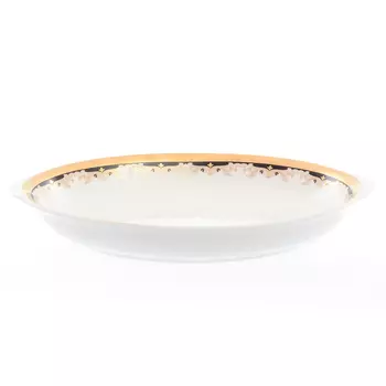 Блюдо для хлеба thun кристина черная лилия 34 см (repast) мультиколор