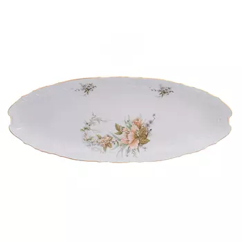 Блюдо для рыбы bernadotte зеленый цветок 52 см (repast) мультиколор