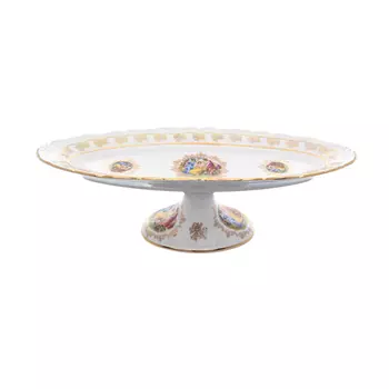 Блюдо для рыбы на ножке queen s crown мадонна перламутр 56 см (repast) мультиколор