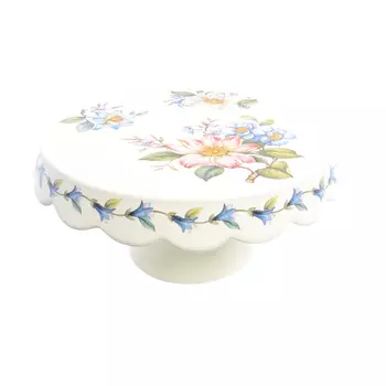 Блюдо для торта на ножке лепестки весны (nuova cer) мультиколор 27 см.