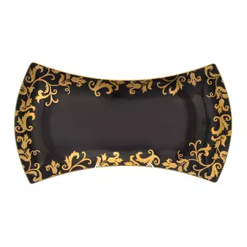 Блюдо falkenporzellan tosca black gold 45 см (repast) мультиколор