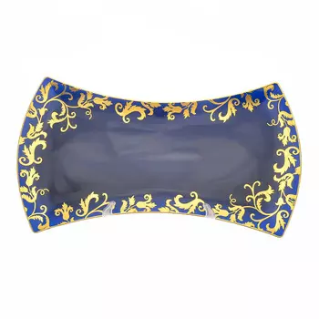 Блюдо falkenporzellan tosca blueshade gold 45см (repast) мультиколор