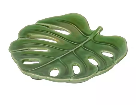 Блюдо (glasar) зеленый 26.0x3.0x28.0 см.