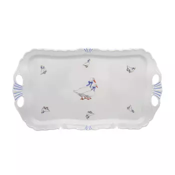 Блюдо гуси (dubi) белый 45 см.