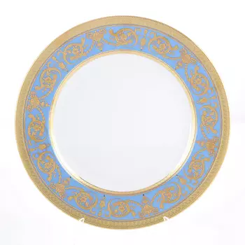 Блюдо круглое c-imperial blue gold 32 см (falkenporzellan) голубой