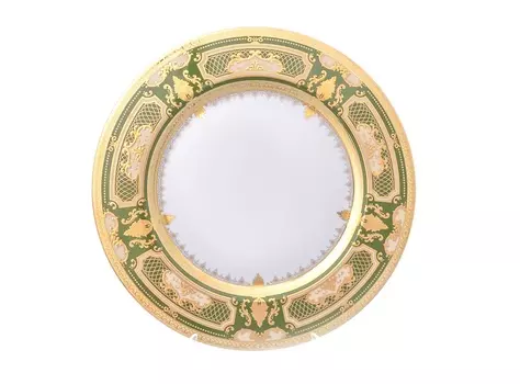 Блюдо круглое donna green gold 32 см (falkenporzellan) мультиколор