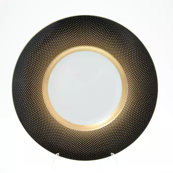 Блюдо круглое falkenporzellan rio black gold 32 см (repast) черный