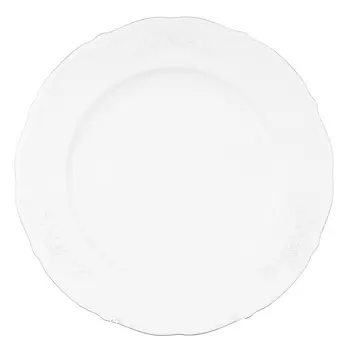 Блюдо круглое свадебный узор (repast) белый