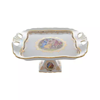 Блюдо квадратное на ножке queen s crown мадонна перламутр 30*25 см (repast) мультиколор