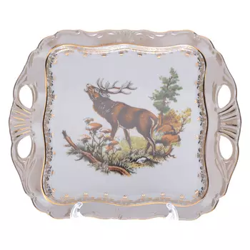 Блюдо квадратное queen s crown aristokrat охота бежевая 30*25 см (repast) мультиколор