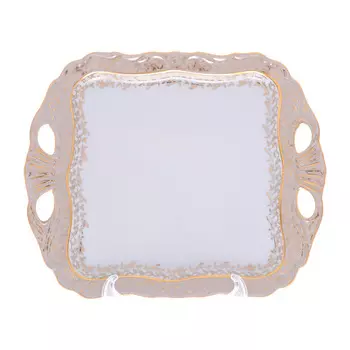 Блюдо квадратное queen s crown лист бежевый 30*25 см (repast) мультиколор