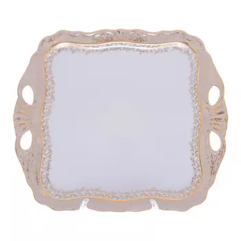 Блюдо квадратное queen s crown лист бежевый 34*29 см (repast) мультиколор