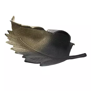 Блюдо leaf (to4rooms) черный 49x11x28 см.