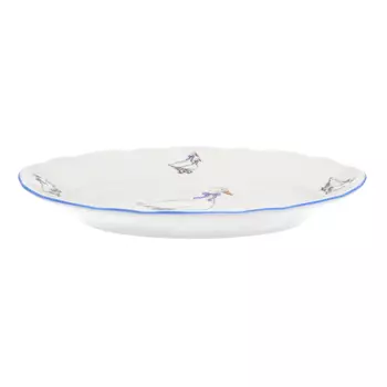 Блюдо овальное гуси (dubi) белый 24 см.