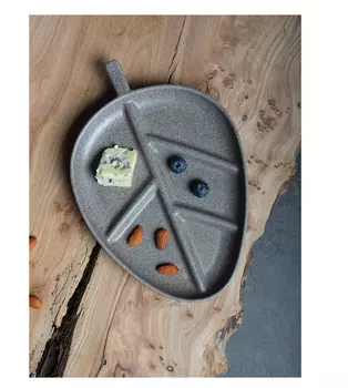 Блюдо сервировочное dancing leaves (ogogo) серый