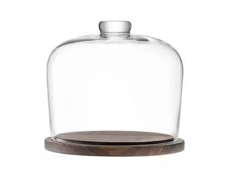Блюдо со стеклянным куполом city (lsa international) прозрачный 19 см.