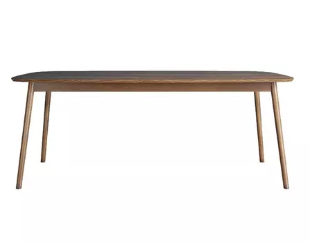 Большой обеденный стол bruni (etg-home) коричневый 200x75x100 см.