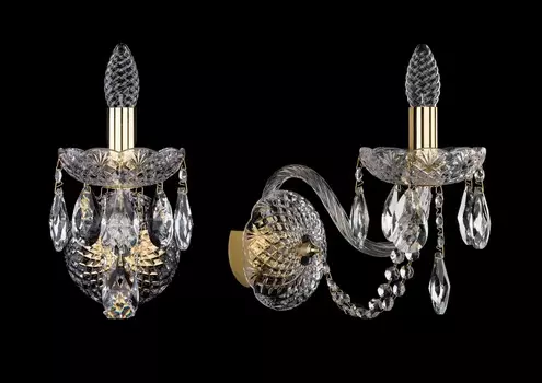 Бра art classic cr gd sp 1 (bohemia art classic) золотой 12x21x28 см.