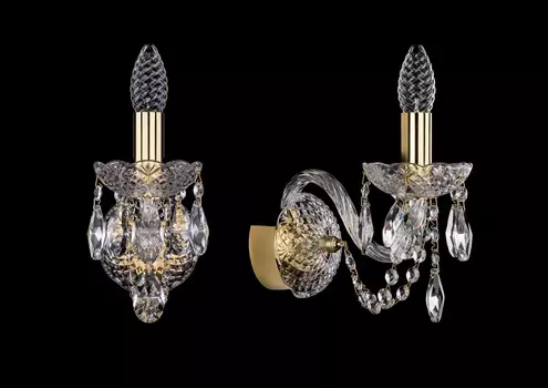 Бра art classic gd cr s 1 (bohemia art classic) золотой 10x20x21 см.