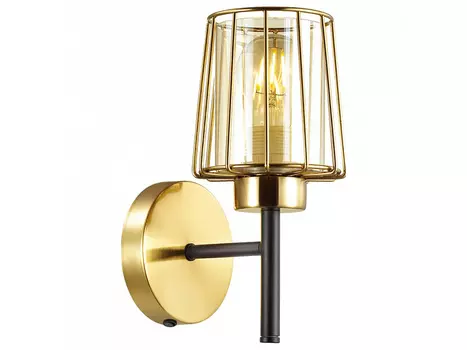 Бра dogana (odeon light) золотой 12x26x20 см.