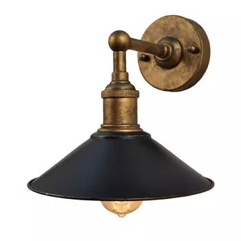 Бра industrial reflector sconce (gramercy) черный 25x25x27 см.