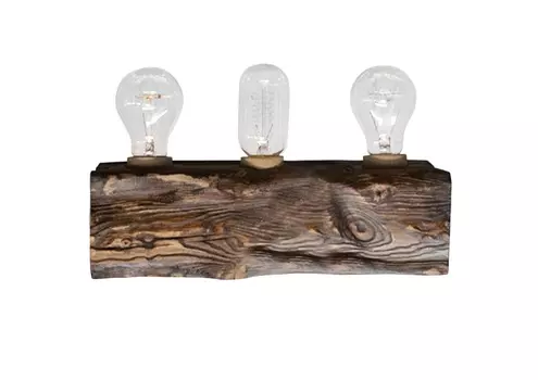 Бра из дерева cube03 (ruwoo) коричневый 30x10x10 см.