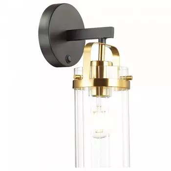 Бра kovis (odeon light) черный 12x30x16 см.