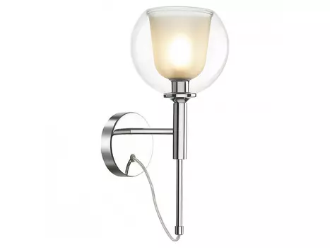 Бра leva (odeon light) серебристый 18x37x24 см.