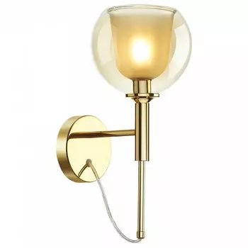 Бра leva (odeon light) золотой 18x37x24 см.