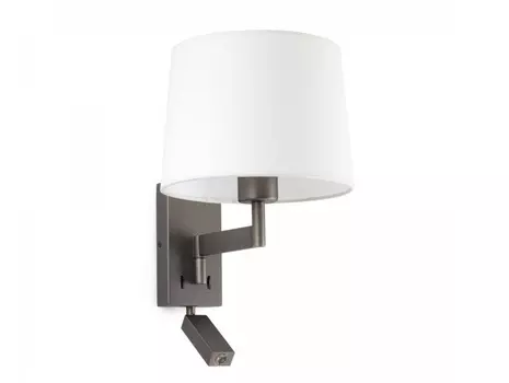 Бра с ридером artis (faro) белый 21x39x22 см.