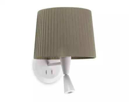 Бра с ридером samba (faro) зеленый 21x29x26 см.