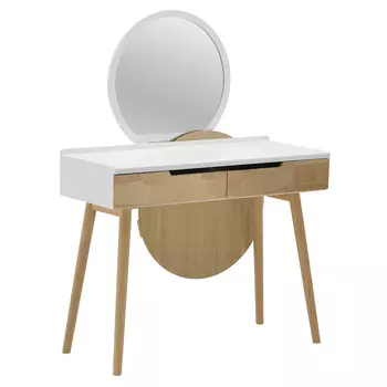 Будуарный стол (to4rooms) белый 95x80x40 см.