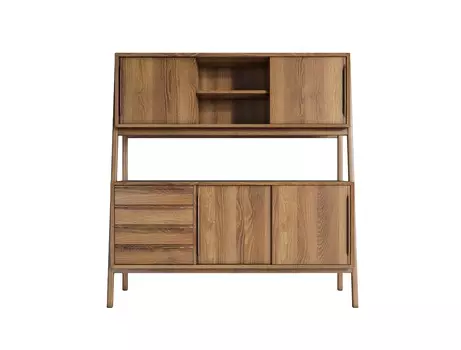 Буфет bruni широкий (etg-home) коричневый 150x160x45 см.