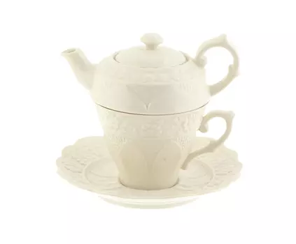 Чайный набор amaris (to4rooms) белый 30 см.